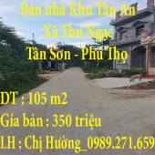 Bán nhà Khu Tân An, Xã Thu Ngạc, Tân Sơn, Phú Thọ