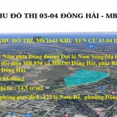 Đất Nền Khu Đô Thị, Mb 1643 Khu Xen Cư 03.04 Đông Hải, Giá F0